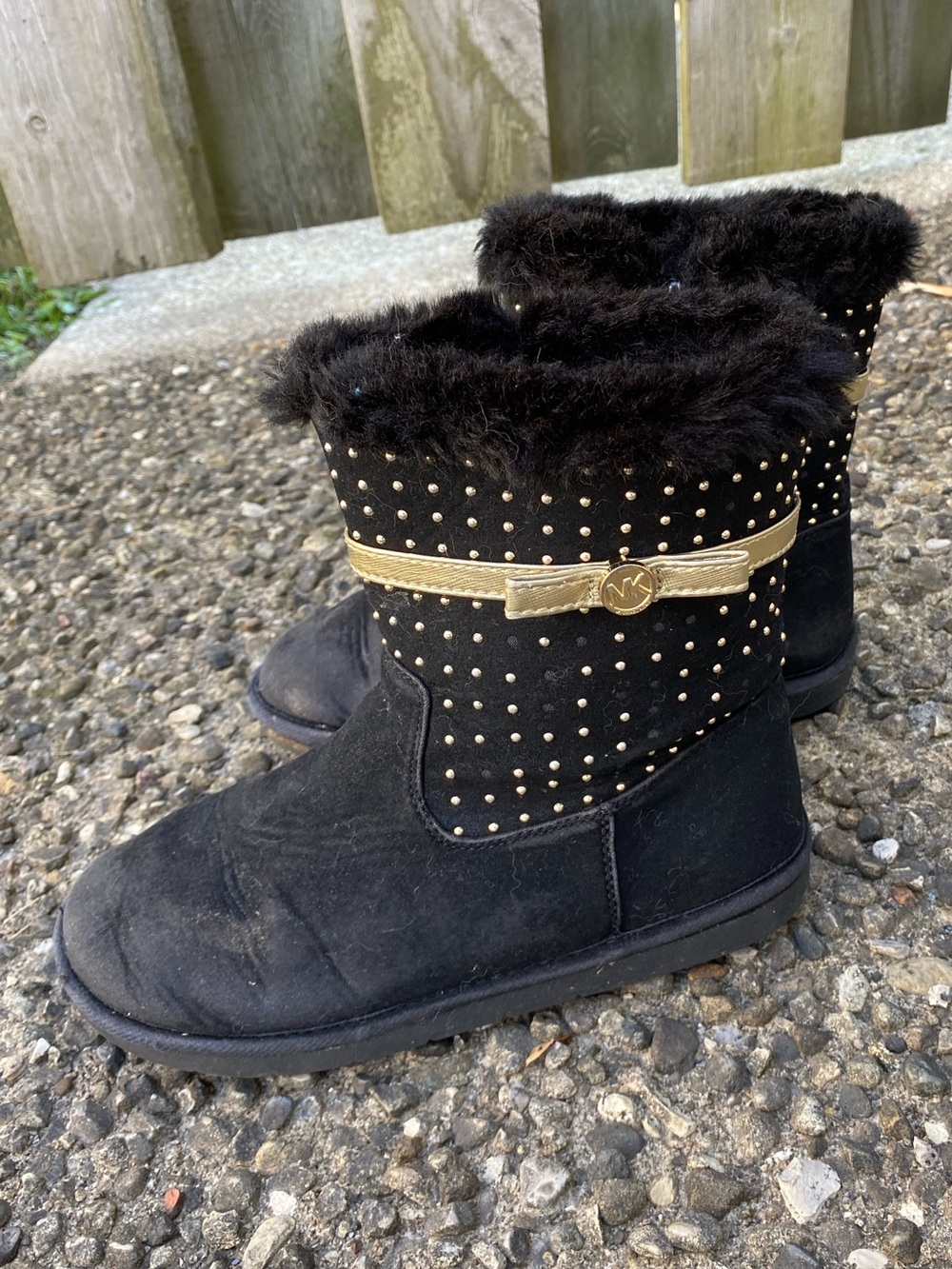 MK MICHAEL KORS Booties Gold Belt and Metal Accent